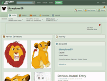 Tablet Screenshot of disneylover89.deviantart.com