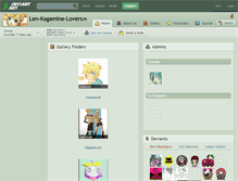 Tablet Screenshot of len-kagamine-lovers.deviantart.com