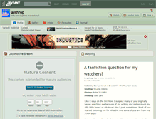 Tablet Screenshot of anthrop.deviantart.com