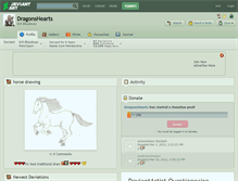 Tablet Screenshot of dragonshearts.deviantart.com