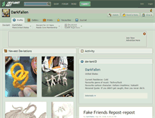 Tablet Screenshot of darkfallen.deviantart.com