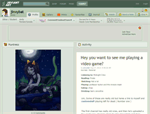 Tablet Screenshot of jinxybat.deviantart.com