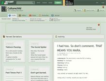 Tablet Screenshot of culturechild.deviantart.com