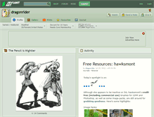 Tablet Screenshot of dragonrider.deviantart.com