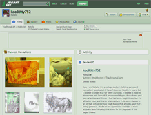 Tablet Screenshot of koolkitty752.deviantart.com