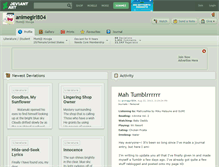 Tablet Screenshot of animegirl804.deviantart.com