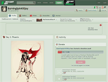 Tablet Screenshot of burningspinkilljoy.deviantart.com