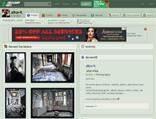 Tablet Screenshot of alice-k.deviantart.com