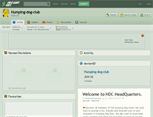 Tablet Screenshot of humping-dog-club.deviantart.com