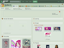 Tablet Screenshot of beebee16.deviantart.com