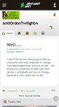Mobile Screenshot of antiordontwilight.deviantart.com