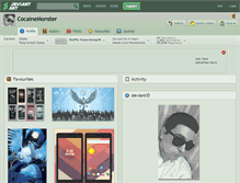 Tablet Screenshot of cocainemonster.deviantart.com