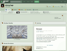 Tablet Screenshot of johnnycago.deviantart.com