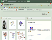 Tablet Screenshot of juliet-the-cat1234.deviantart.com