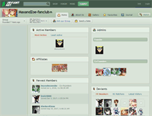 Tablet Screenshot of maxandzoe-fanclub.deviantart.com