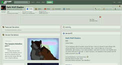 Desktop Screenshot of dark-wolf-shadow.deviantart.com