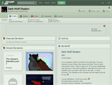 Tablet Screenshot of dark-wolf-shadow.deviantart.com