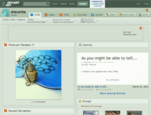 Tablet Screenshot of dracontia.deviantart.com