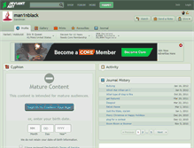 Tablet Screenshot of man1nblack.deviantart.com