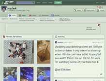 Tablet Screenshot of mzclark.deviantart.com