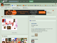 Tablet Screenshot of antijustin.deviantart.com