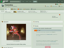 Tablet Screenshot of cheekynana.deviantart.com