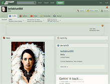 Tablet Screenshot of bellablue888.deviantart.com