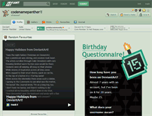Tablet Screenshot of codenamepanther.deviantart.com
