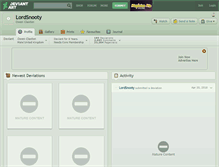 Tablet Screenshot of lordsnooty.deviantart.com