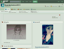 Tablet Screenshot of boyandanimelover0013.deviantart.com