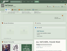 Tablet Screenshot of half-demon.deviantart.com