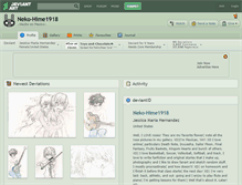 Tablet Screenshot of neko-hime1918.deviantart.com