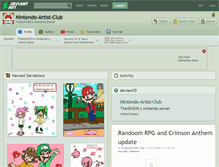 Tablet Screenshot of nintendo-artist-club.deviantart.com