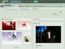 Tablet Screenshot of honeykyu.deviantart.com