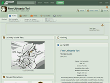 Tablet Screenshot of fem-lithuania-tori.deviantart.com