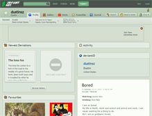 Tablet Screenshot of dustinsz.deviantart.com