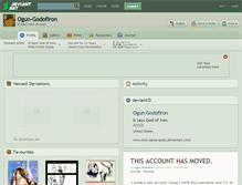 Tablet Screenshot of ogun-godofiron.deviantart.com