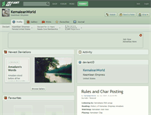 Tablet Screenshot of kemaleanworld.deviantart.com