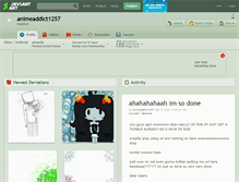 Tablet Screenshot of animeaddict1257.deviantart.com