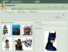 Tablet Screenshot of flameman100.deviantart.com