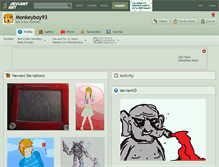 Tablet Screenshot of monkeyboy93.deviantart.com