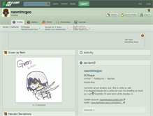 Tablet Screenshot of naomimcgoo.deviantart.com