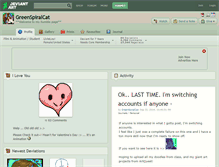 Tablet Screenshot of greenspiralcat.deviantart.com