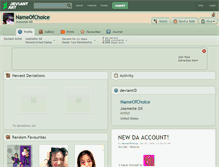 Tablet Screenshot of nameofchoice.deviantart.com