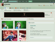 Tablet Screenshot of amberette.deviantart.com