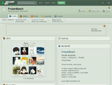 Tablet Screenshot of frozenbeach.deviantart.com