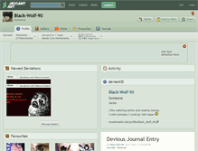 Tablet Screenshot of black-wolf-90.deviantart.com