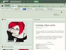 Tablet Screenshot of corexii.deviantart.com