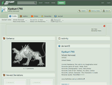 Tablet Screenshot of kyokun1790.deviantart.com