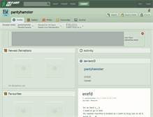 Tablet Screenshot of pantyhamster.deviantart.com